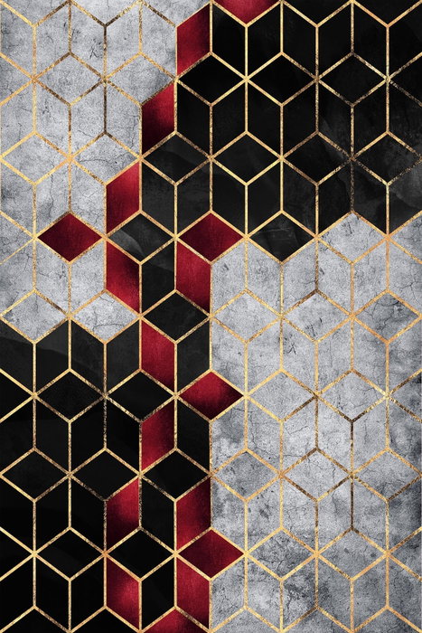 Conceptum Alfombra de Diseño 3D Multicolor 60 x 100 cm